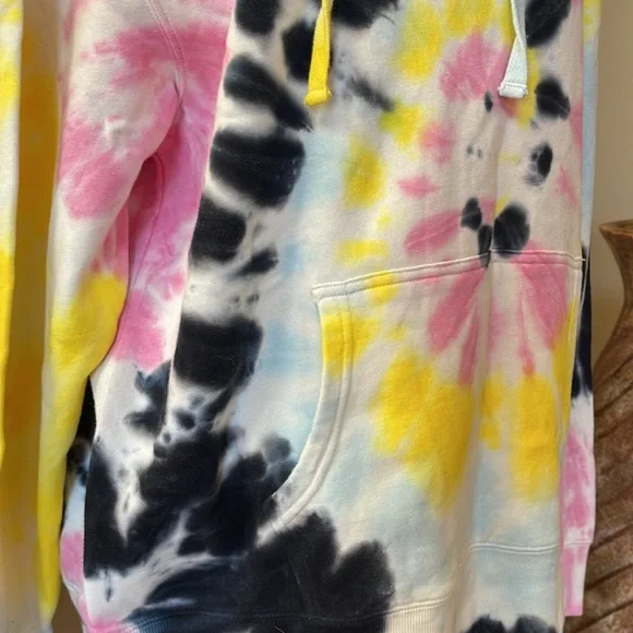 NWT IVORY ELLA MASAI SWIRL TIE DYED OVERSIZED PULLOVER HOODIE SWEATSHIRT SZ SM - Picture 5 of 10